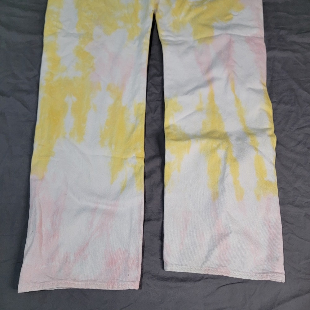 Levis 501 Jeans Men 38x34 Multicolor Tie Dye Straight Leg Button Fly Colorful 93 - Picture 5 of 11
